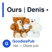 Ours en peluche personnalisable avec logo - Denis - Miniature 8
