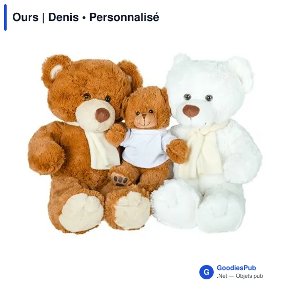 Ours en peluche personnalisable avec logo - Denis - Image 8