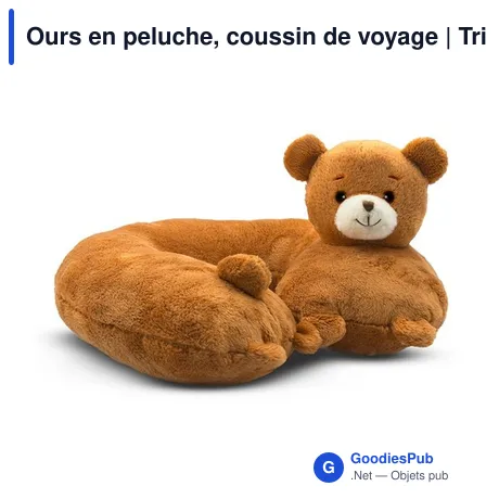 Ours en peluche, coussin de voyage | Triperd