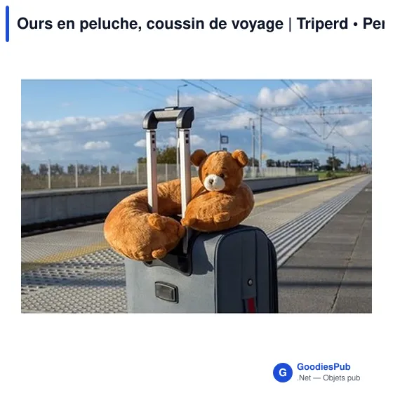 Ours en peluche, coussin de voyage | Triperd - Image 2