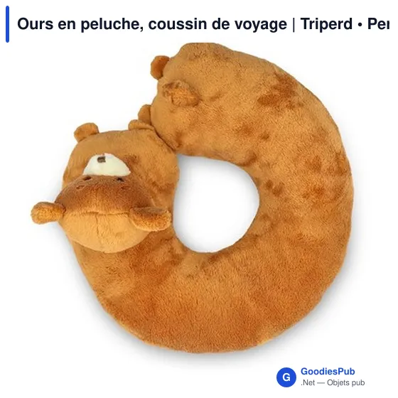 Ours en peluche, coussin de voyage | Triperd - Image 3