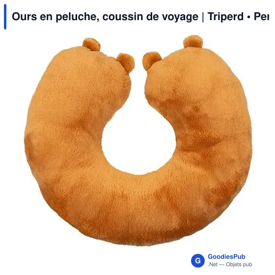 Ours en peluche, coussin de voyage | Triperd - Image 4