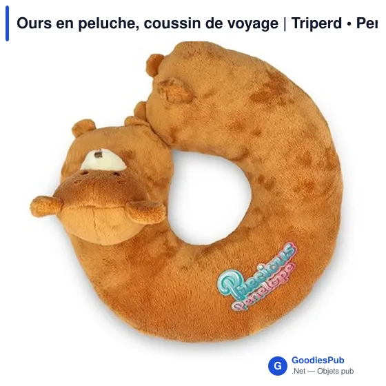 Ours en peluche, coussin de voyage | Triperd - Image 5