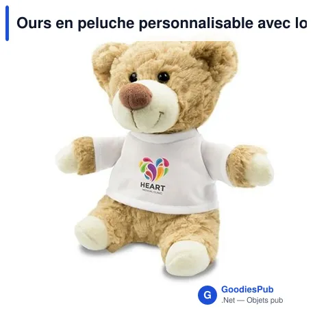 Ours en peluche personnalisable avec logo - Dreamerty