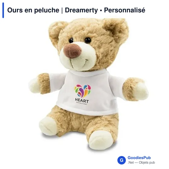 Ours en peluche personnalisable avec logo - Dreamerty - Image 1