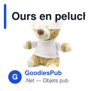 Ours en peluche personnalisable avec logo - Dreamerty - Miniature 6
