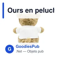 Ours en peluche personnalisable avec logo - Dreamerty - Miniature 8