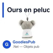 Ours en peluche personnalisable avec logo - Kevin - Miniature 6