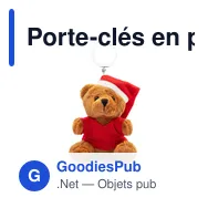 Porte-clés en peluche personnalisable avec logo - Ours Eldian - Miniature 4
