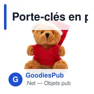 Porte-clés en peluche personnalisable avec logo - Ours Eldian - Miniature 5