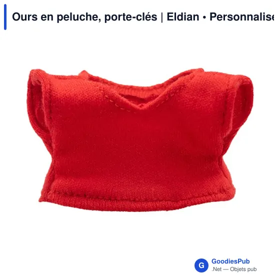 Porte-clés en peluche personnalisable avec logo - Ours Eldian - Image 7