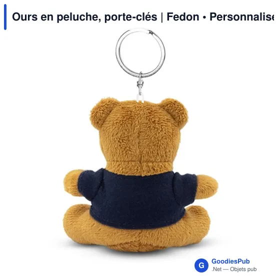 Porte-clés en peluche personnalisable avec logo - Ours en peluche Fedon - Image 4