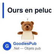 Porte-clés en peluche personnalisable Oton avec logo - Miniature 3