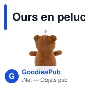 Porte-clés en peluche personnalisable Oton avec logo - Miniature 4
