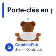 Porte-clés en peluche personnalisable avec logo - Ours Telmo - Miniature 4