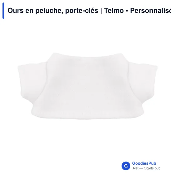 Porte-clés en peluche personnalisable avec logo - Ours Telmo - Image 6