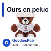 Ours en peluche personnalisable avec logo - Roger Cream - Miniature 1