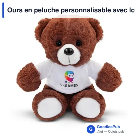 Ours en peluche personnalisable avec logo - Roger Cream