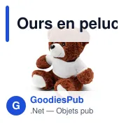 Ours en peluche personnalisable avec logo - Roger Cream - Miniature 3
