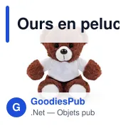 Ours en peluche personnalisable avec logo - Roger Cream - Miniature 4