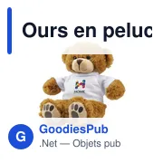 Ours en peluche personnalisable avec logo - Denis R - Miniature 1