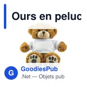 Ours en peluche personnalisable avec logo - Denis R - Miniature 7