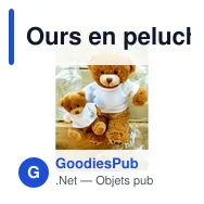 Ours en peluche personnalisable avec logo - Nicky Brown Junior R - Miniature 2