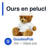 Ours en peluche personnalisable avec logo - Nicky Brown Junior R - Miniature 6