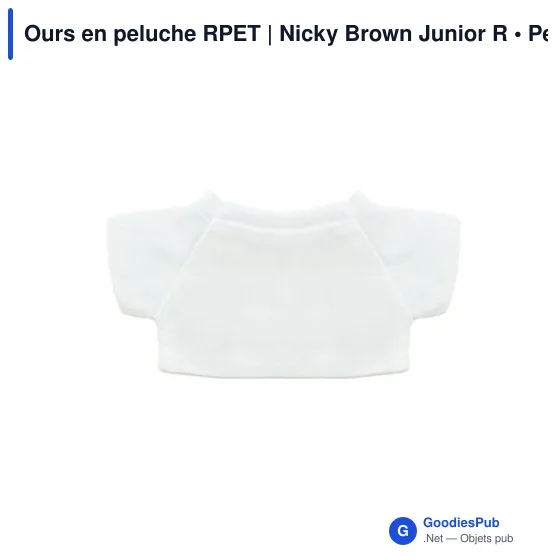 Ours en peluche personnalisable avec logo - Nicky Brown Junior R - Image 9