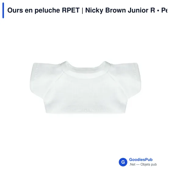 Ours en peluche personnalisable avec logo - Nicky Brown Junior R - Image 10