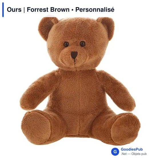 Ours en peluche personnalisable avec logo - Forrest Brown - Image 2