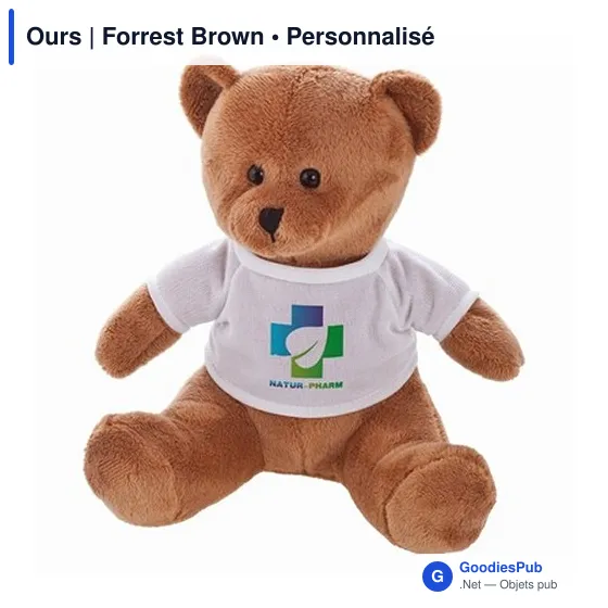 Ours en peluche personnalisable avec logo - Forrest Brown - Image 5