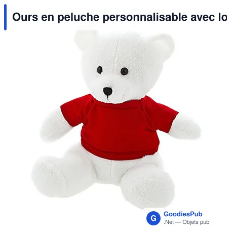 Ours en peluche personnalisable avec logo - Forrest White