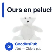 Ours en peluche personnalisable avec logo - Forrest White - Miniature 2