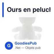 Ours en peluche personnalisable avec logo - Forrest White - Miniature 3