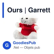 Ours en peluche personnalisable avec logo - Garrett - Miniature 1