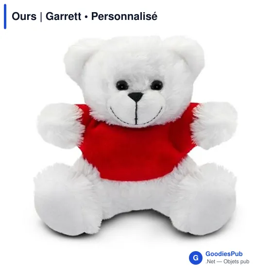 Ours en peluche personnalisable avec logo - Garrett - Image 2