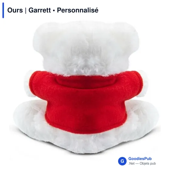 Ours en peluche personnalisable avec logo - Garrett - Image 3