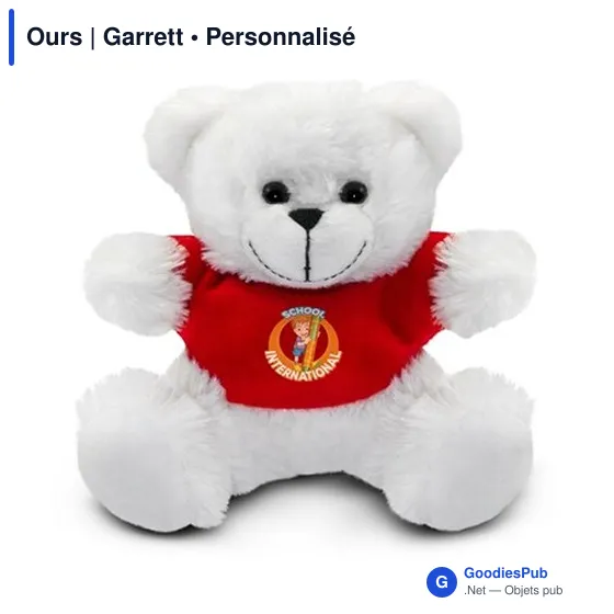 Ours en peluche personnalisable avec logo - Garrett - Image 4