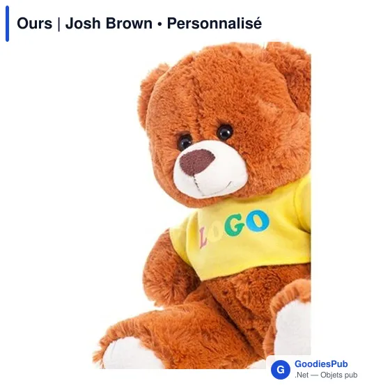 Ours en peluche personnalisable avec logo - Josh Brown - Image 5