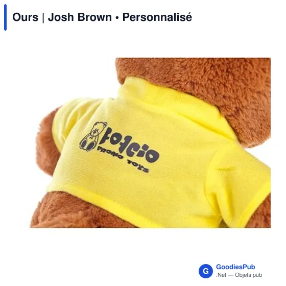 Ours en peluche personnalisable avec logo - Josh Brown - Image 6