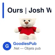 Ours en peluche personnalisable avec logo - Josh White - Miniature 2