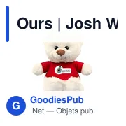 Ours en peluche personnalisable avec logo - Josh White - Miniature 5