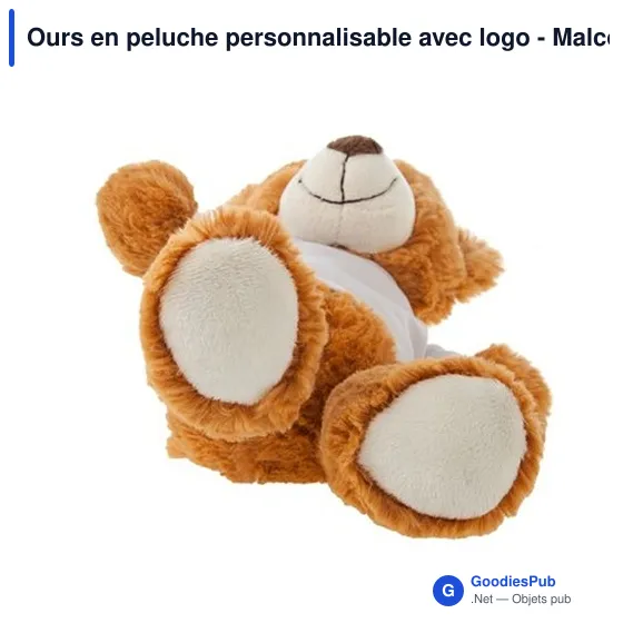 Ours en peluche personnalisable avec logo - Malcolm - Image 4
