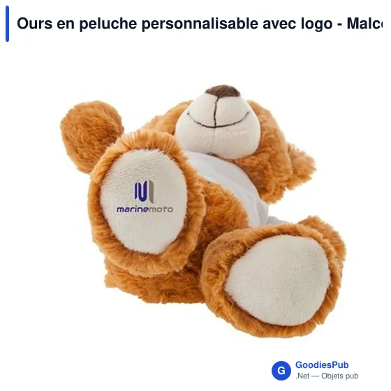 Ours en peluche personnalisable avec logo - Malcolm - Image 6