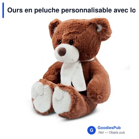 Ours en peluche personnalisable avec logo - Monty Brown