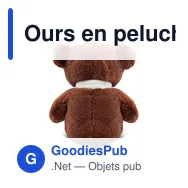 Ours en peluche personnalisable avec logo - Monty Brown - Miniature 3