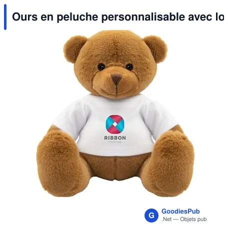 Ours en peluche personnalisable avec logo - Nicky Brown