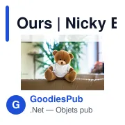 Ours en peluche personnalisable avec logo - Nicky Brown - Miniature 2