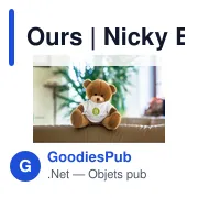 Ours en peluche personnalisable avec logo - Nicky Brown - Miniature 3